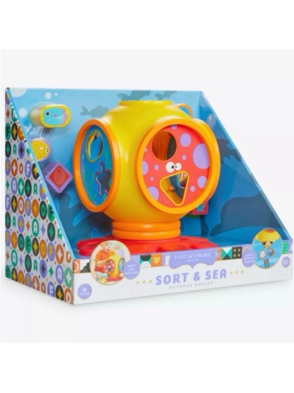 🆕 - FAO Schwarz Sort & Sea
9-piece octopus shape sorting set